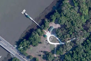 Aerial view of the St. Simons Marina departure point